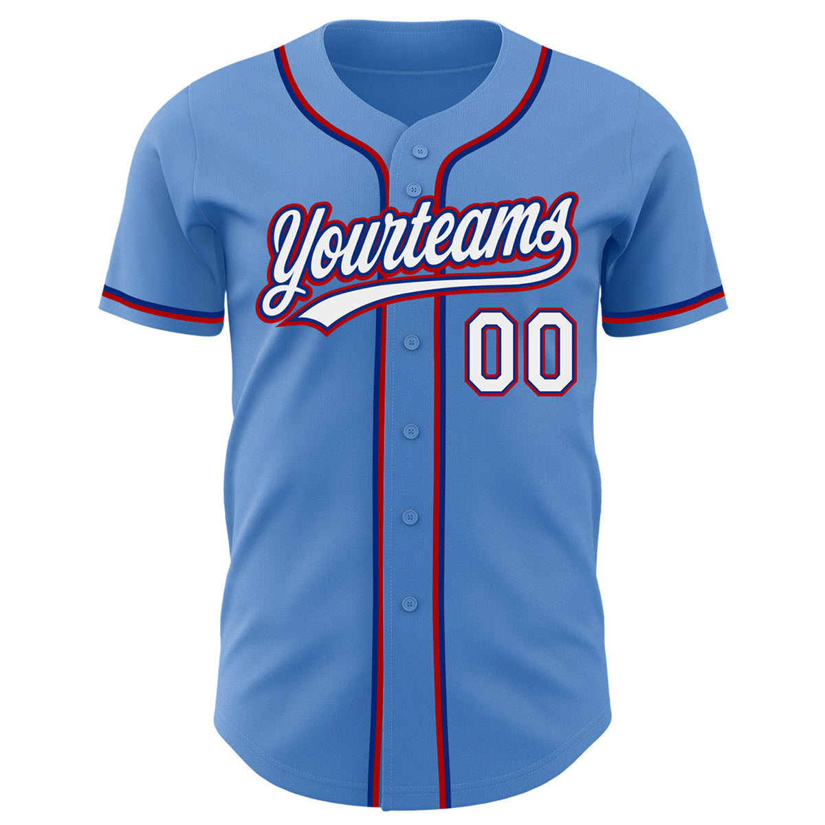 Custom Royal Blue White Red Custom Baseball Jerseys for Men & Women JN10291, M / Piping