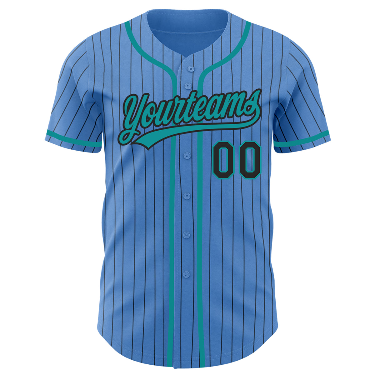 Cheap Custom Cream Teal Pinstripe Black Authentic Baseball Jersey Free  Shipping – CustomJerseysPro