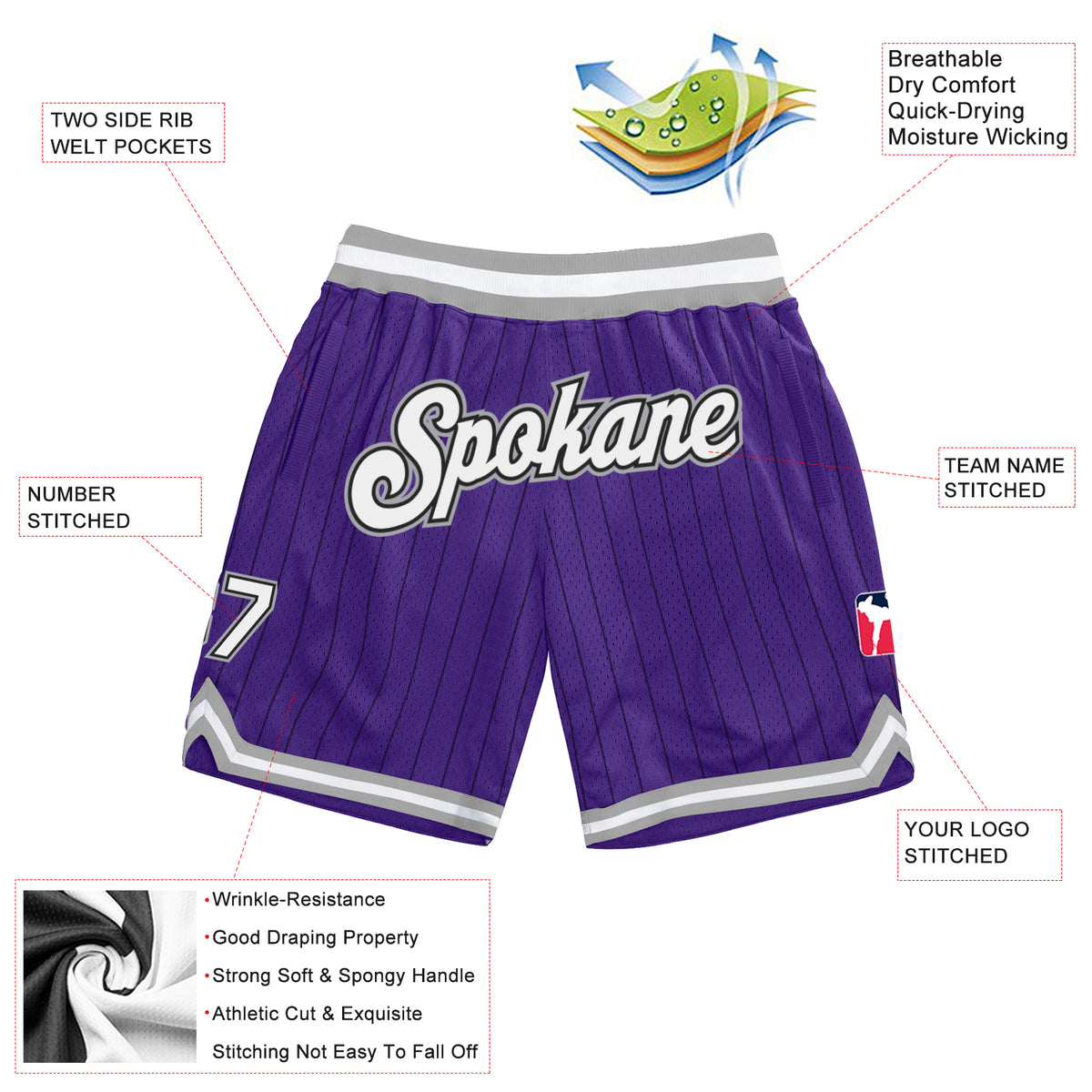 Los Angeles Lakers City Edition Purple shorts - Basketball Shorts Store in  2023
