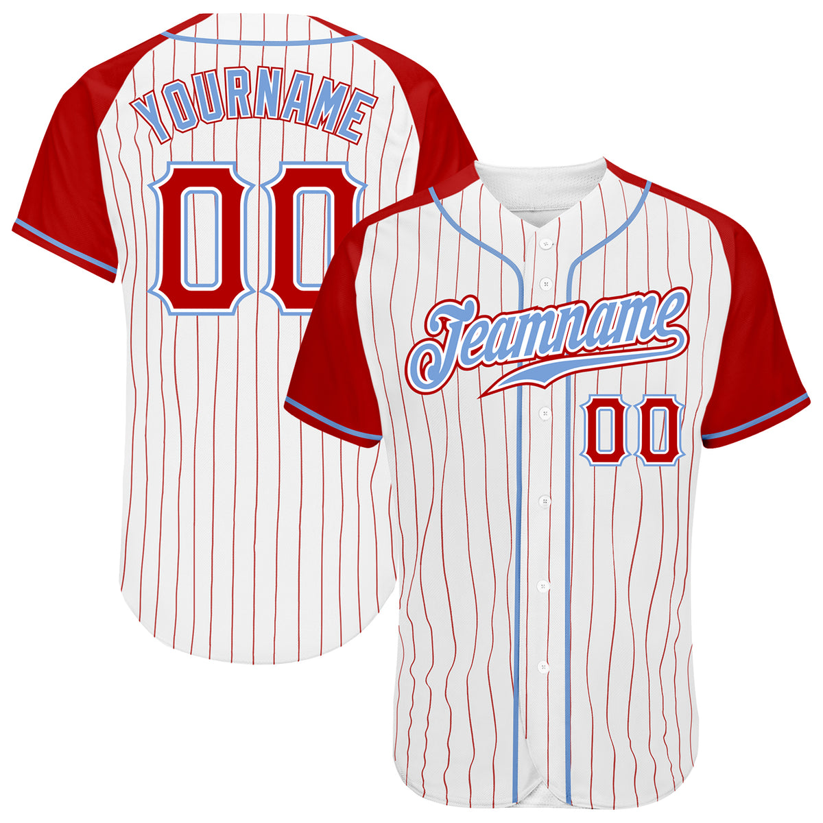 Exotic Sky's Authentic Baseball Jerseys - Red and White