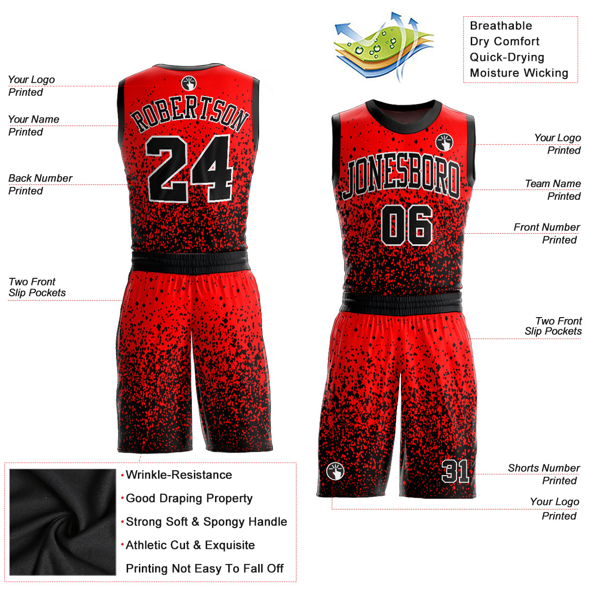 Full Sublimation Basketball Basketball Jersey Design 
