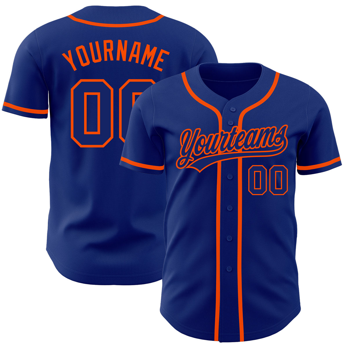 Cheap Custom Light Blue Orange-Royal Authentic Baseball Jersey Free  Shipping – CustomJerseysPro