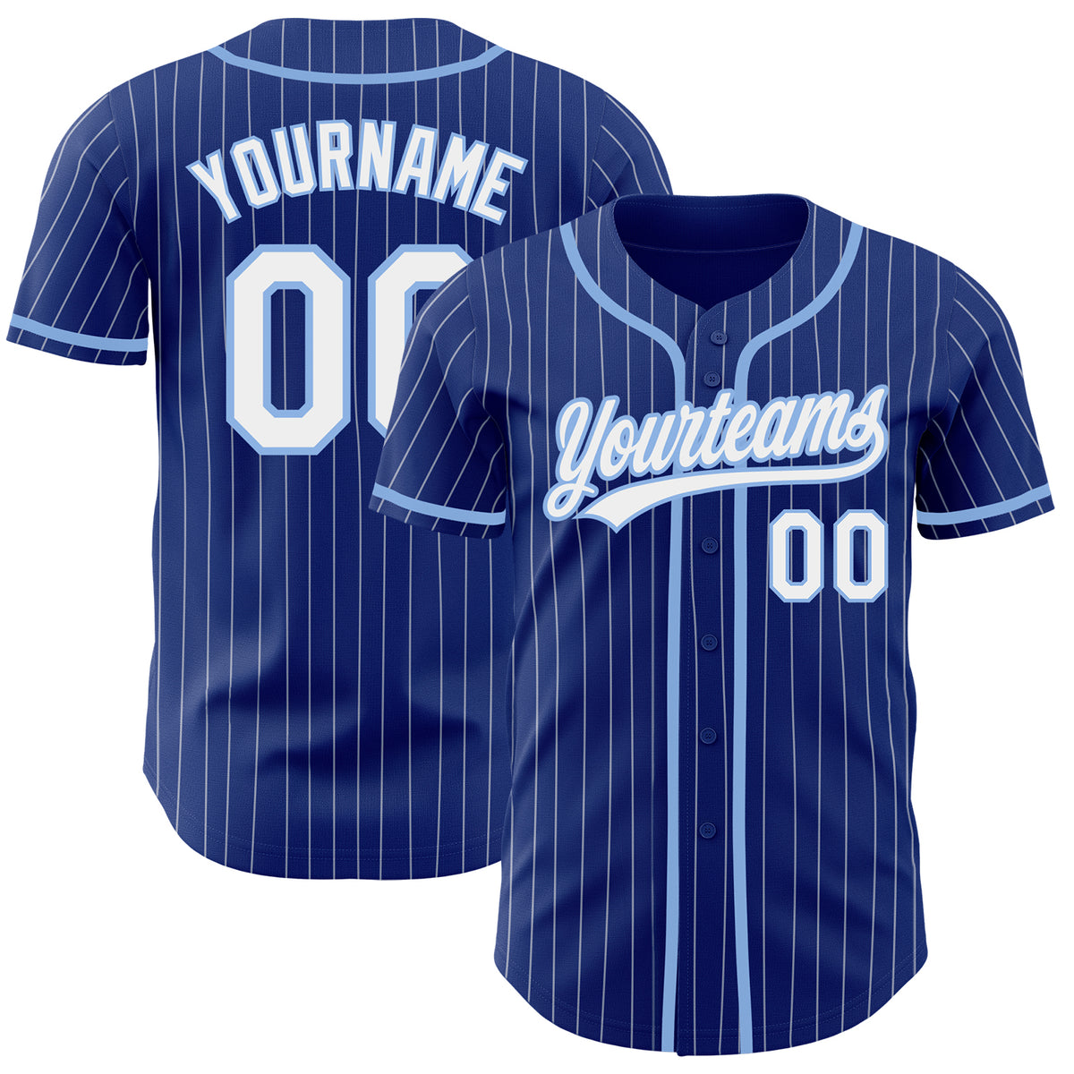 Custom Royal White-Light Blue Baseball Jersey – CustomJerseysPro