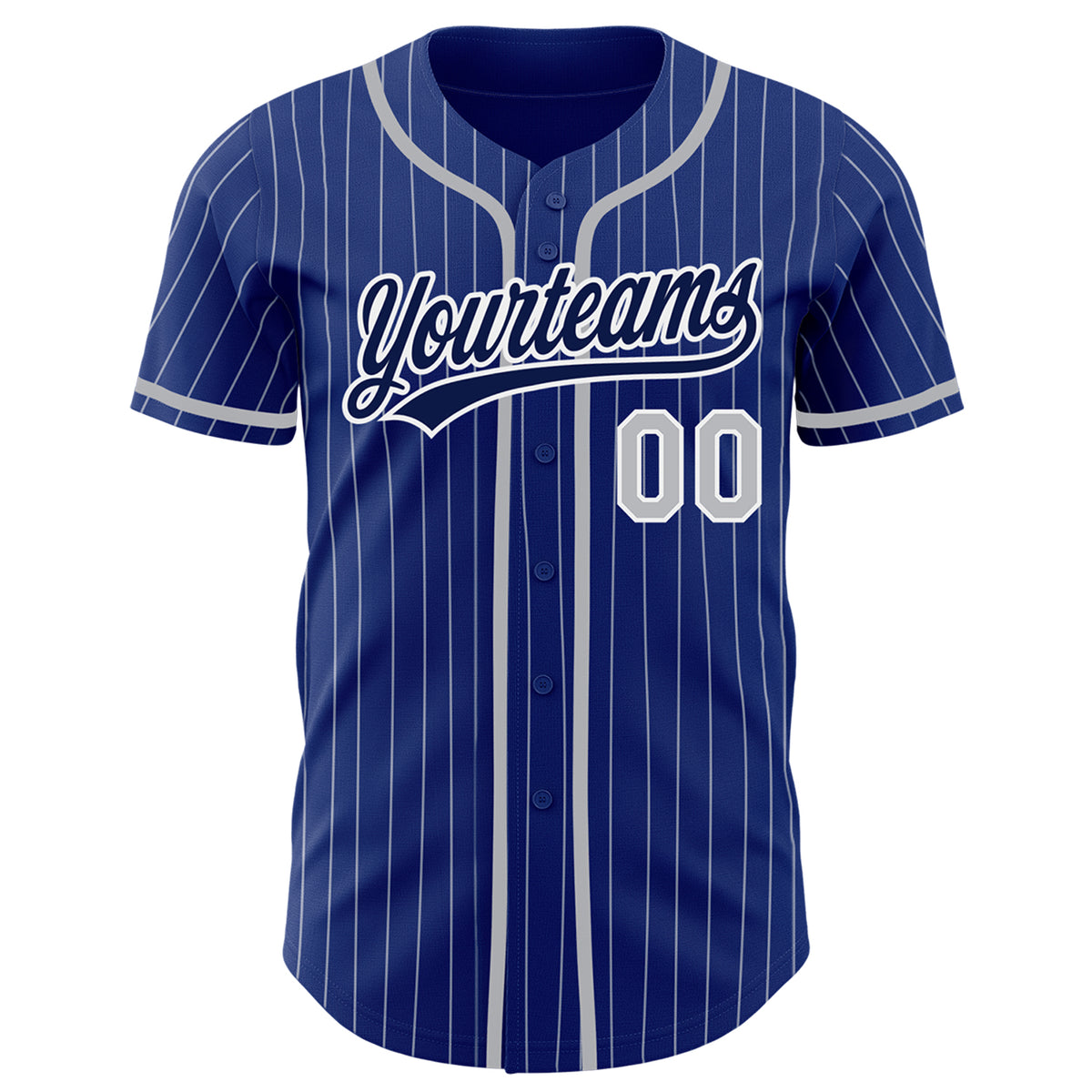 Custom Royal Blue White Gray Custom Baseball Jerseys For Men &