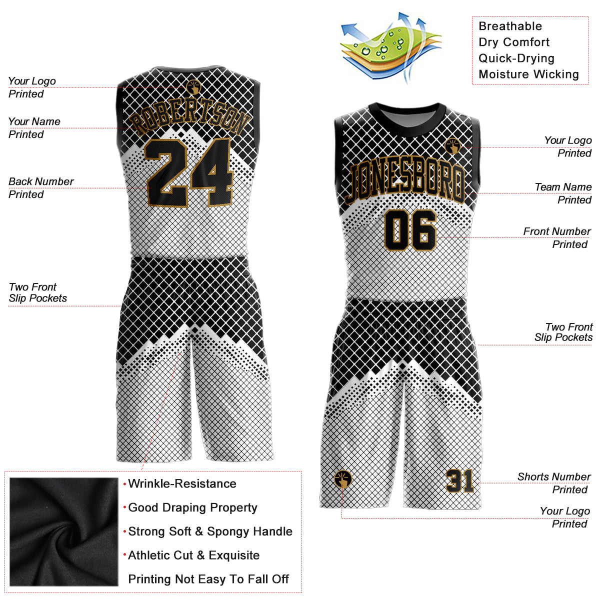 High Quality Sublimated Basketball Uniform Best Basketball Jersey