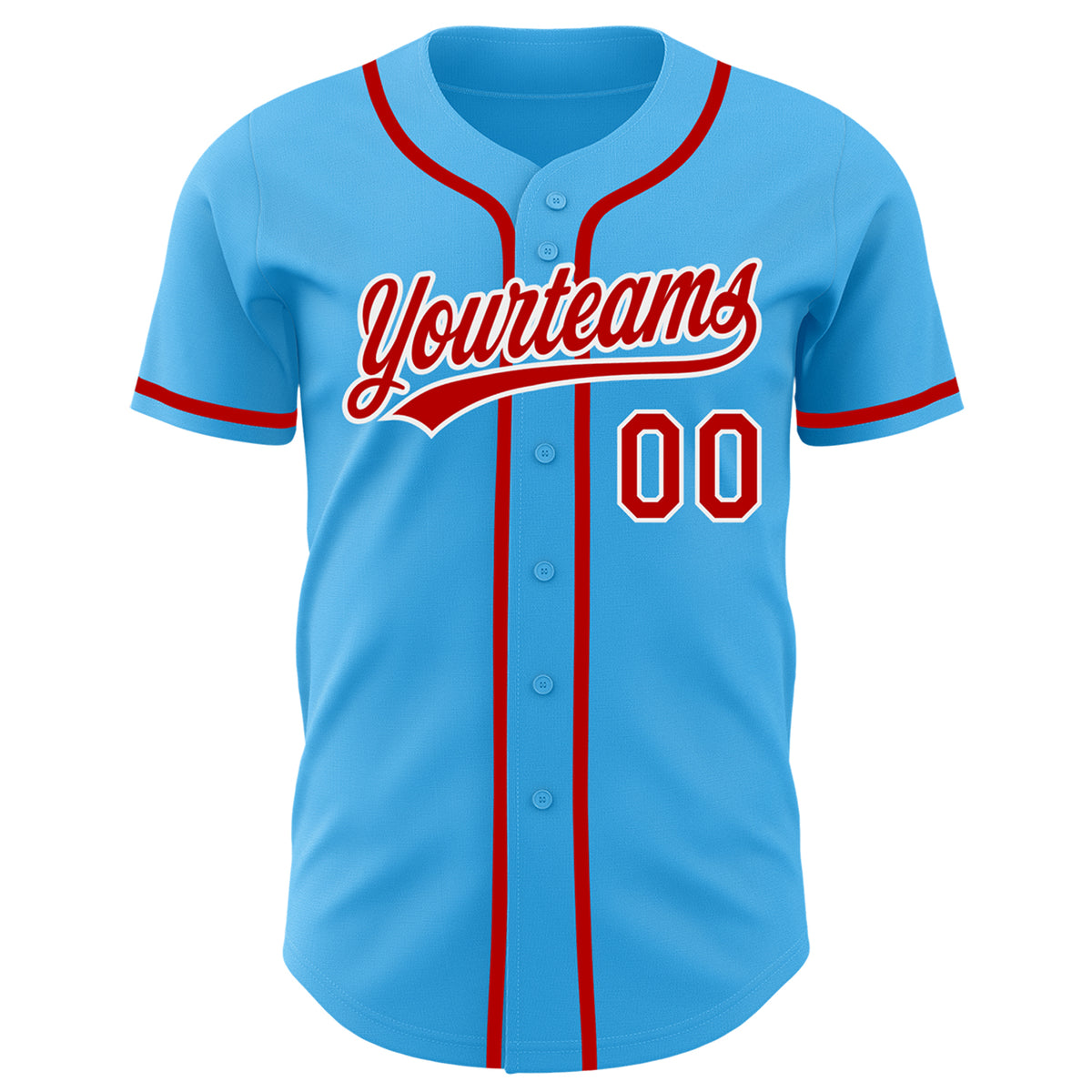 Exotic Sky's Authentic Baseball Jerseys - Red and White