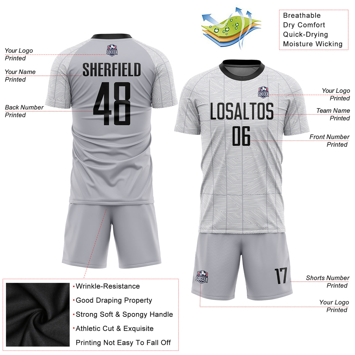 Cheap Custom Grass Green White Sublimation Soccer Uniform Jersey Free  Shipping – CustomJerseysPro