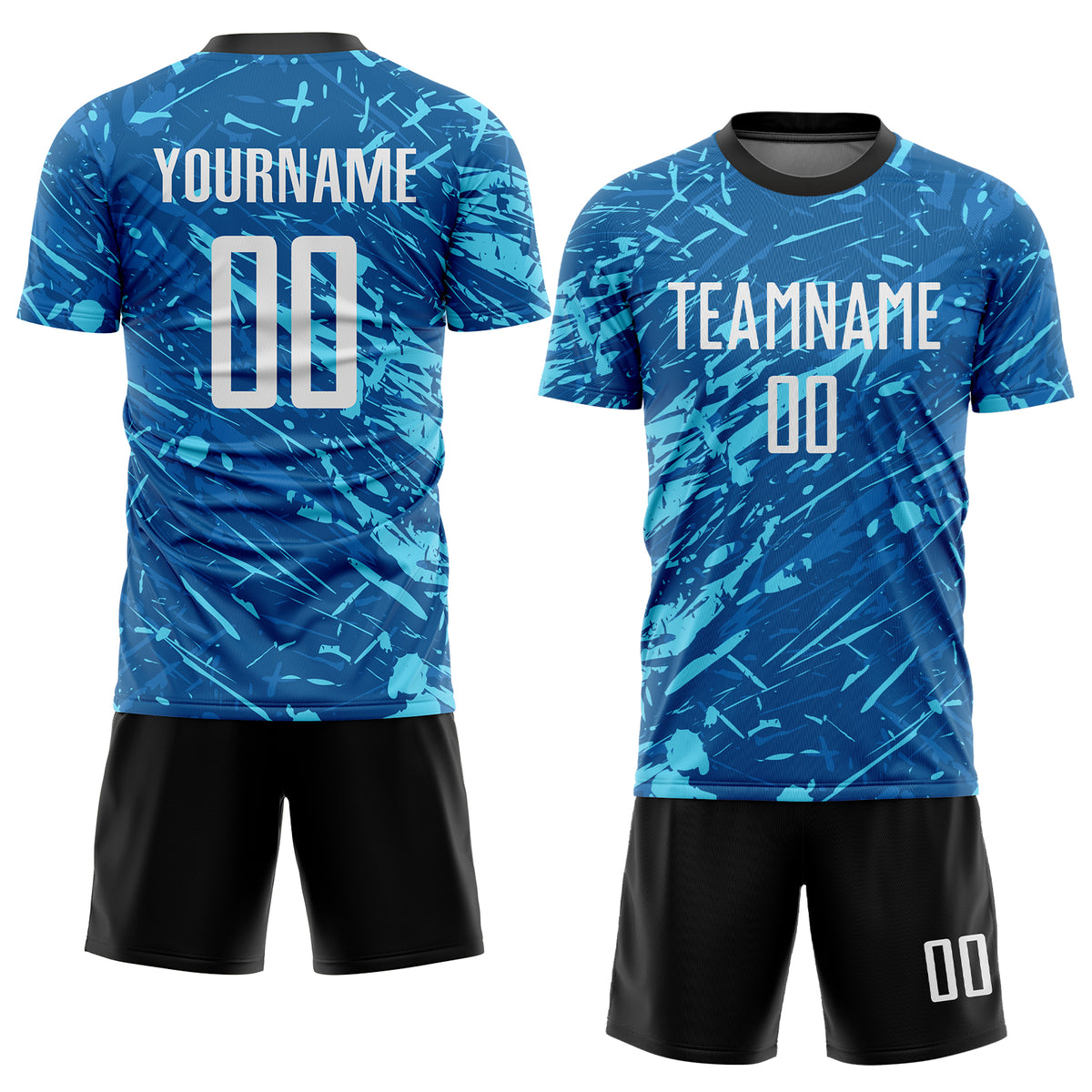 Custom Camo Light Blue-Royal Sublimation Salute To Service Soccer Uniform  Jersey Discount