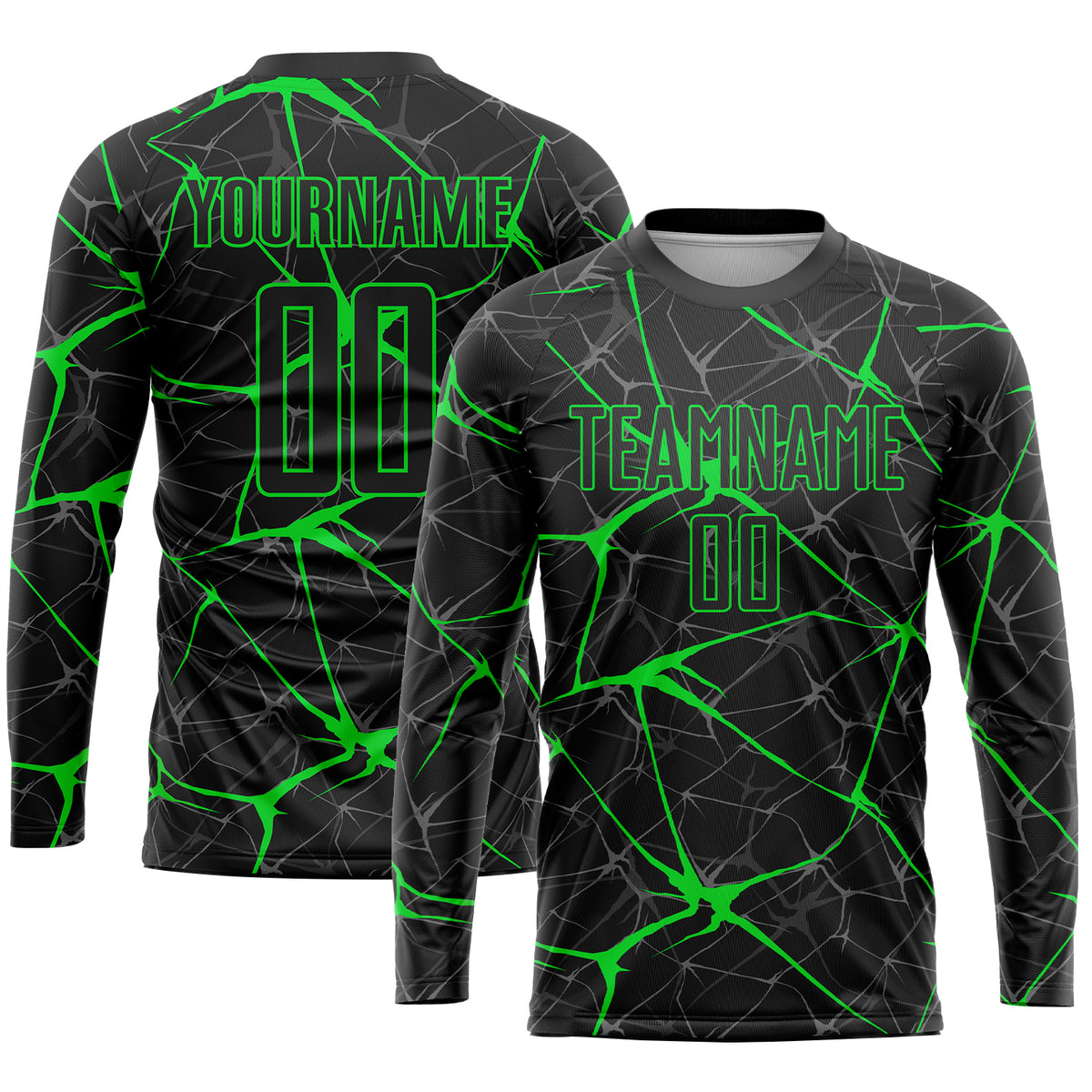 Cheap Custom Black Neon Green Sublimation Soccer Uniform