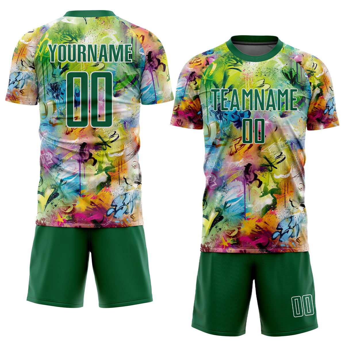 Cheap Custom Neon Green White-Kelly Green Sublimation Soccer Uniform Jersey  Free Shipping – CustomJerseysPro