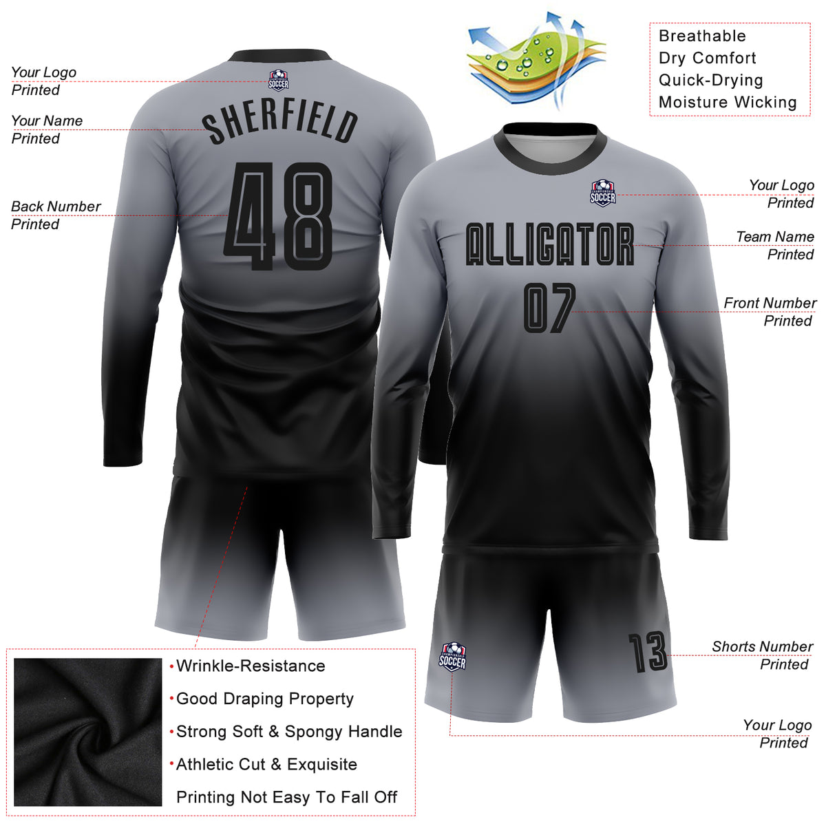 Cheap Custom Camo Black-Gray Sublimation Salute To Service Soccer Uniform  Jersey Free Shipping – CustomJerseysPro