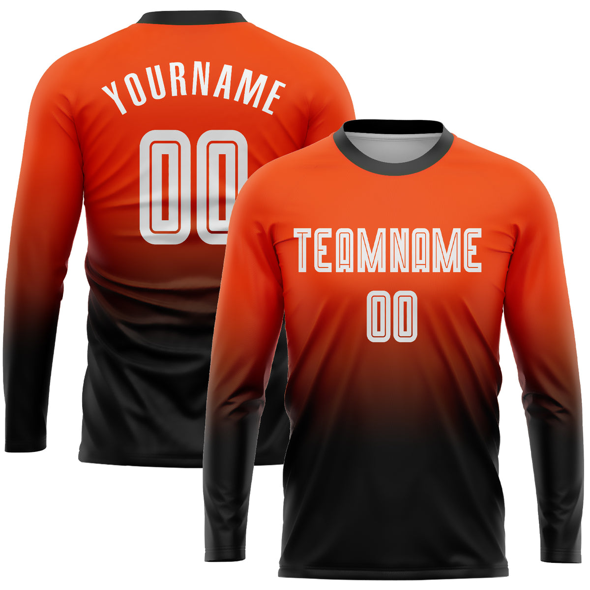 Cheap Custom Orange White-Black Sublimation Soccer Uniform Jersey Free  Shipping – CustomJerseysPro