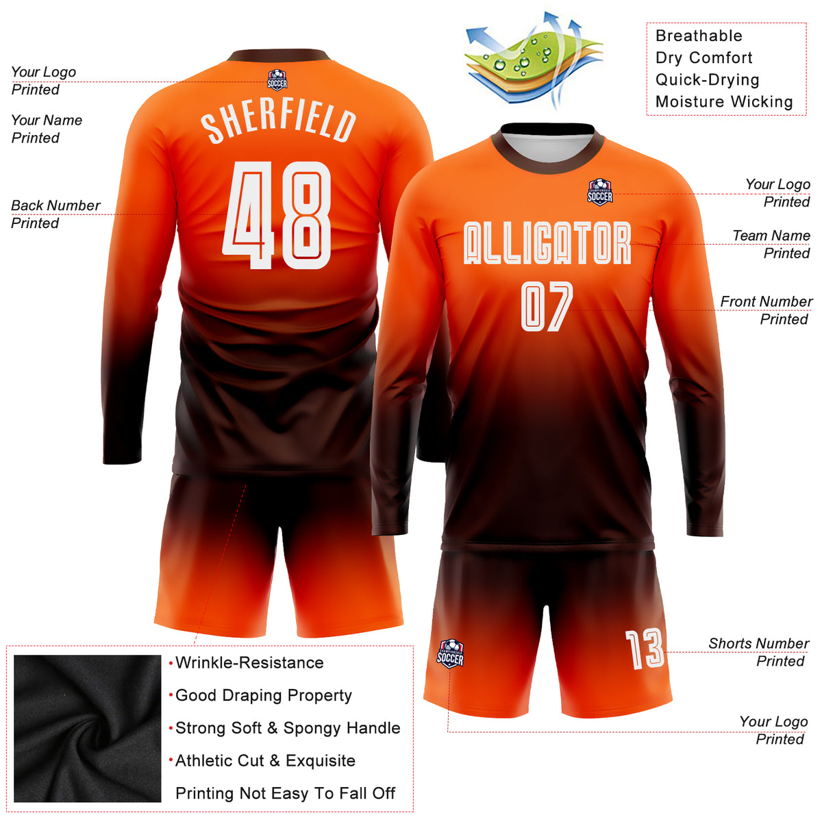 orange black football jersey