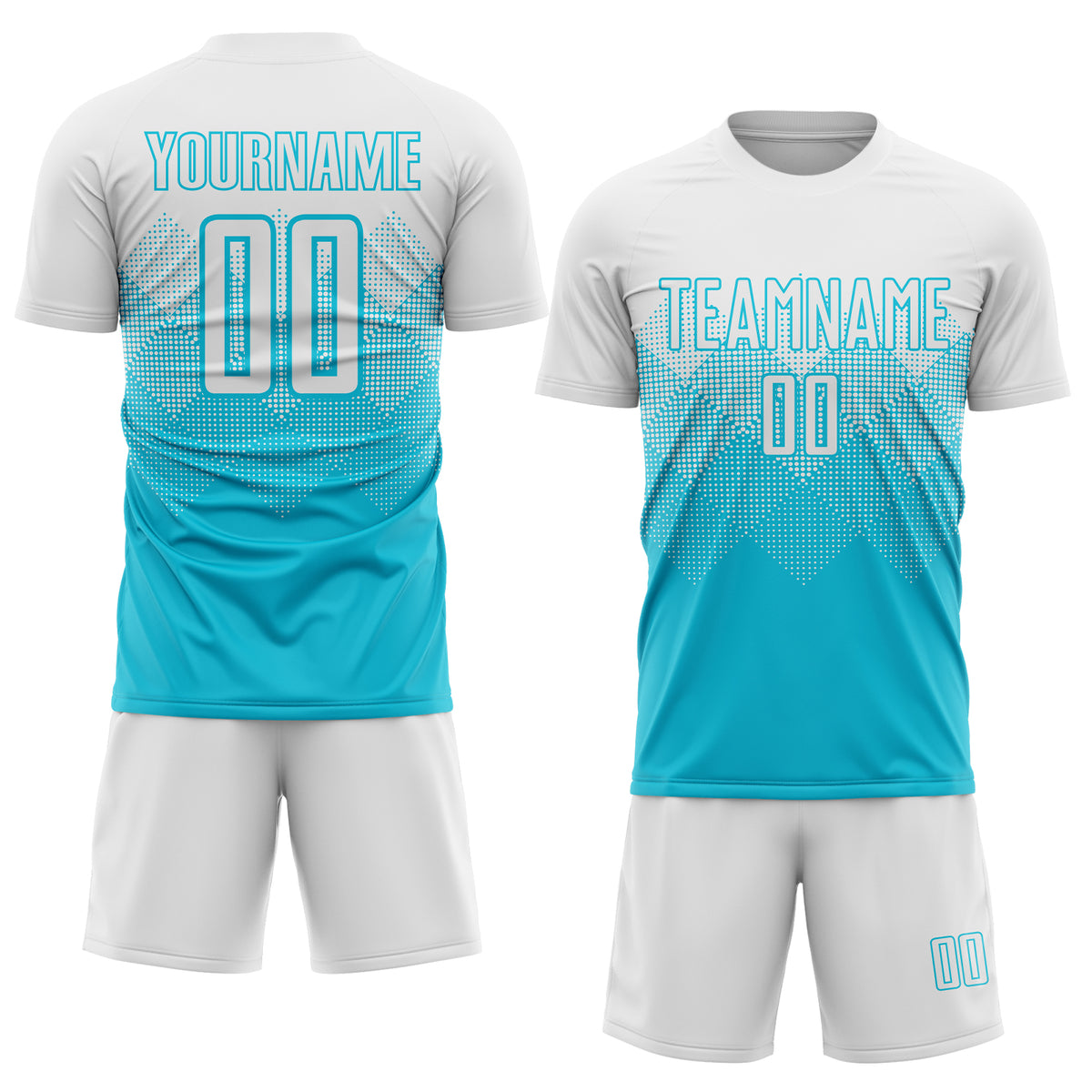 Custom Team Soccer Jersey Blue Aqua