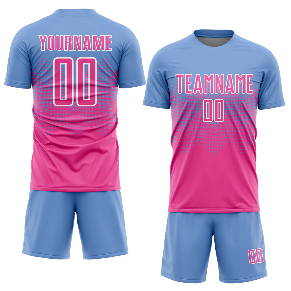 Cheap Custom Gray Light Blue-White Sublimation Split Fashion Soccer Uniform  Jersey Free Shipping – CustomJerseysPro