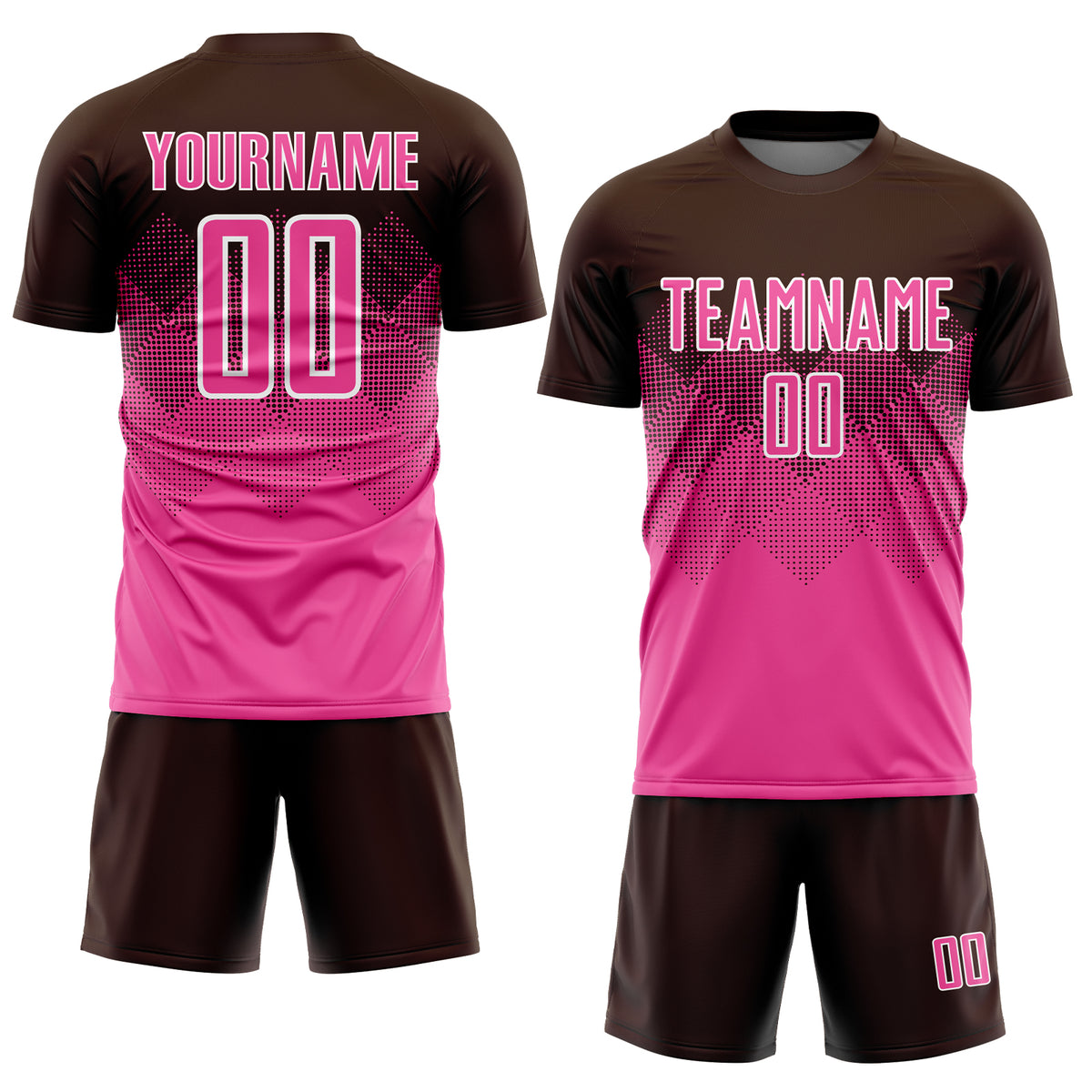 Cheap Custom Brown White Sublimation Soccer Uniform Jersey Free Shipping –  CustomJerseysPro