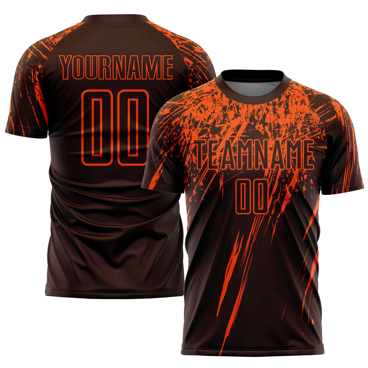 Cheap Custom Brown Orange Sublimation Soccer Uniform Jersey Free Shipping –  CustomJerseysPro