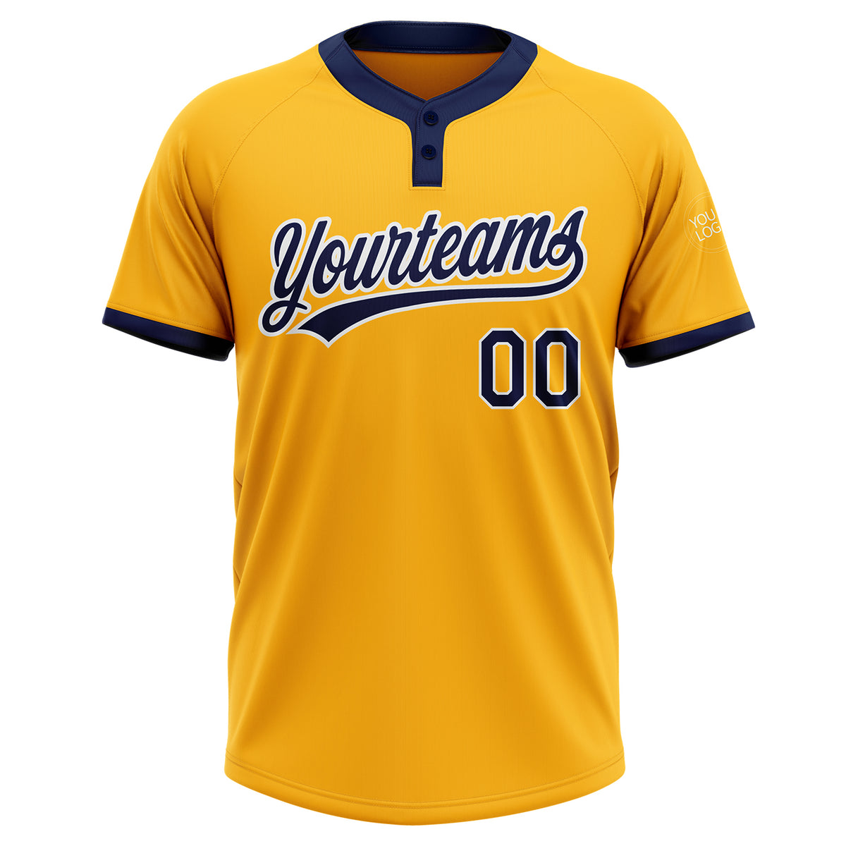 Cheap Custom White Navy-Gold Two-Button Unisex Softball Jersey Free  Shipping – CustomJerseysPro