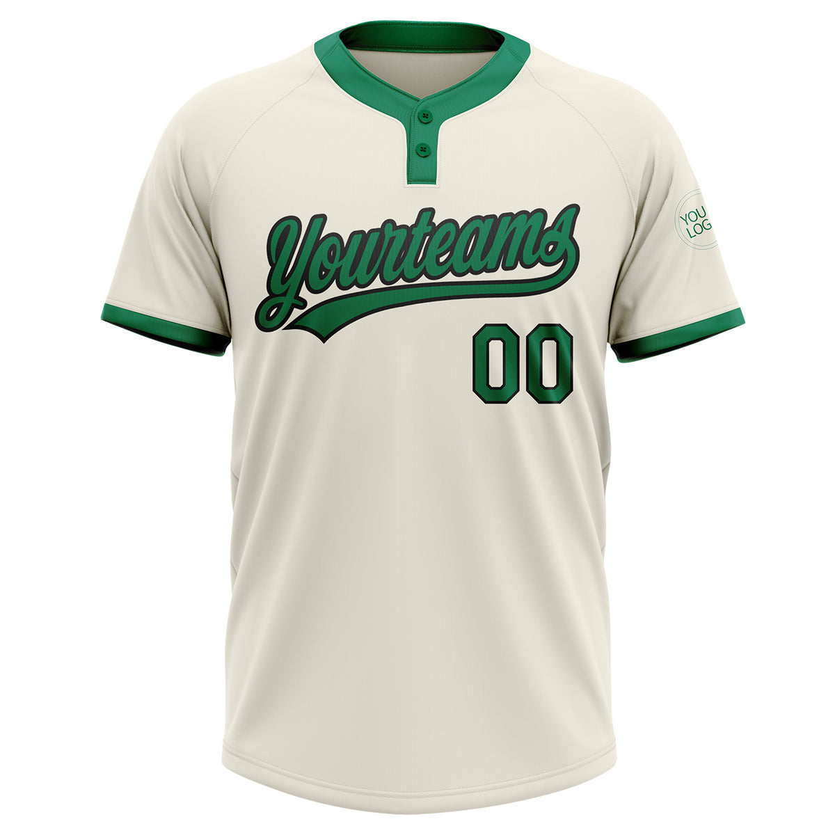 Cheap Custom Cream Pink-Kelly Green Two-Button Unisex Softball Jersey Free  Shipping – CustomJerseysPro