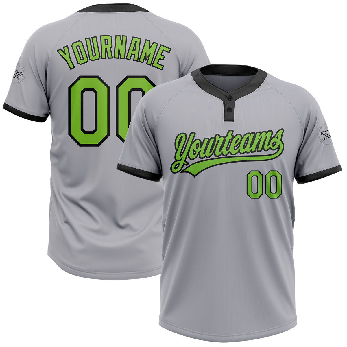 neon green with black and a white accent  Softball uniforms, Softball  outfits, Softball jerseys