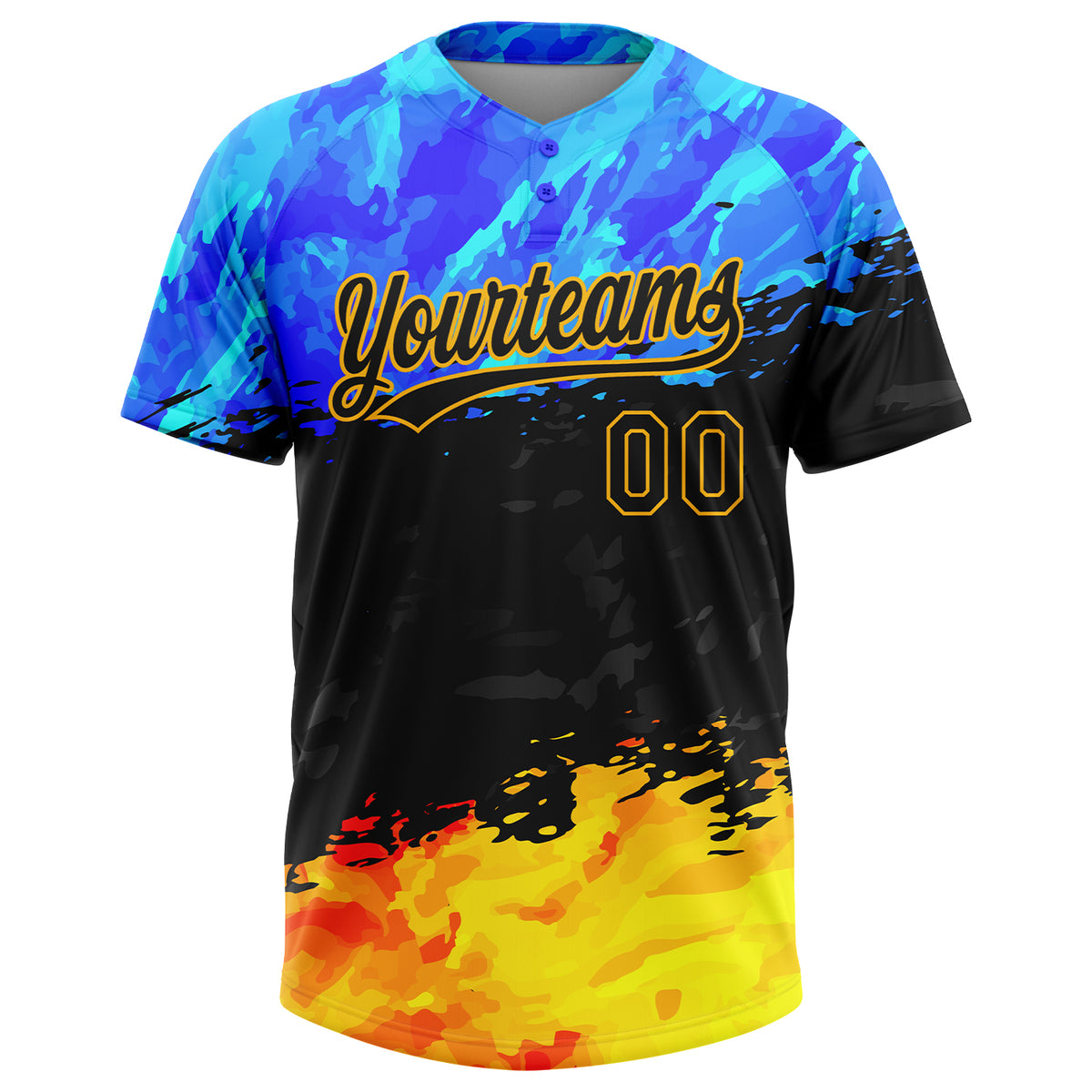 Cheap Custom Black Black-Gold Two-Button Unisex Softball Jersey Free  Shipping – CustomJerseysPro