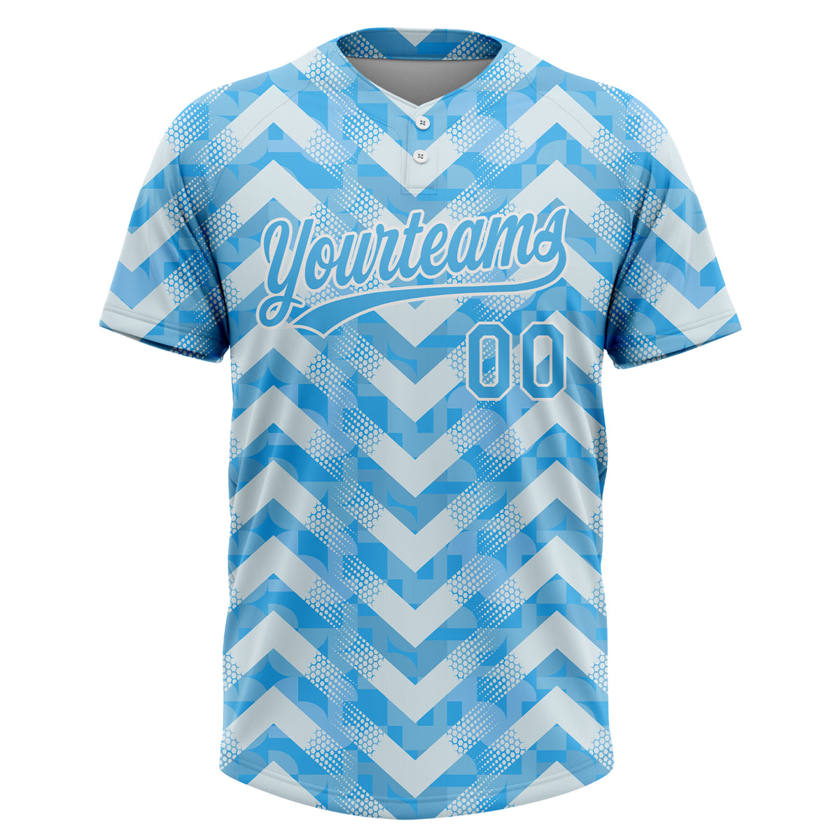 Custom Light Blue Pink-White Two-Button Unisex Softball Jersey Fast  Shipping – FiitgCustom