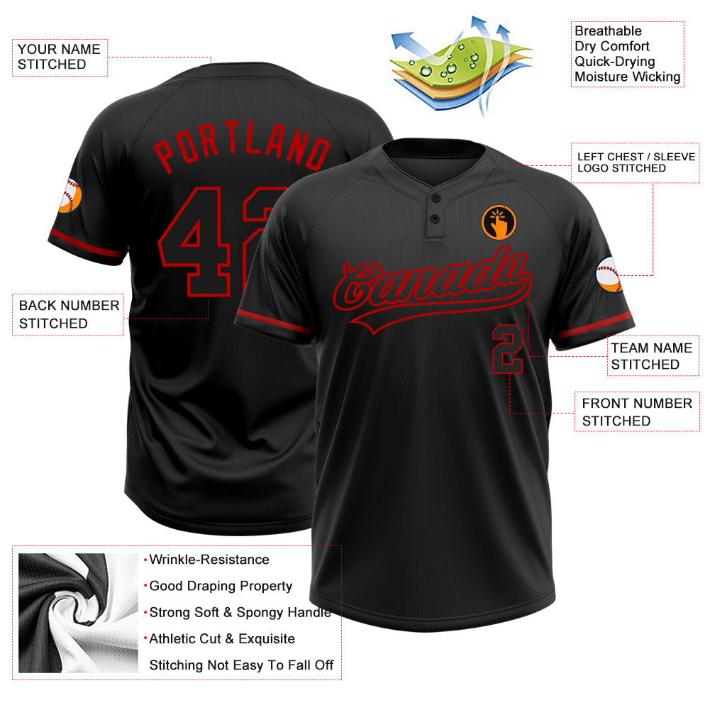 Custom Baseball Jerseys / 2-Button / Youth XS to Adult 4XL / Softball / Team Uniform / Two Buttons