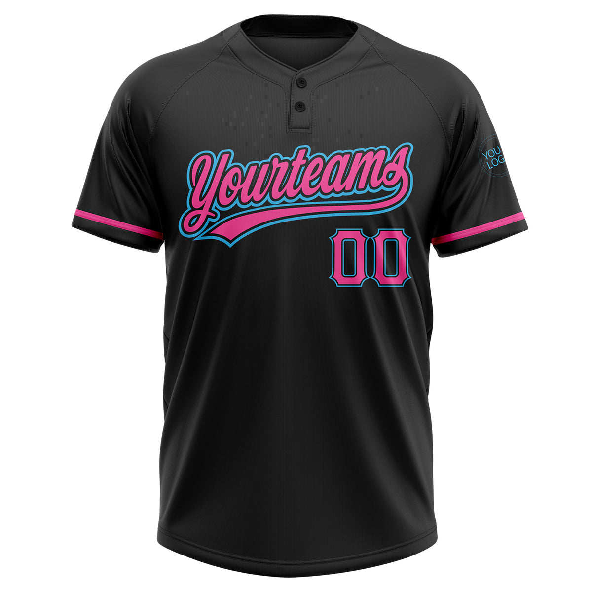 Cheap Custom Gray Light Blue Black-Pink Two-Button Unisex Softball Jersey  Free Shipping – CustomJerseysPro