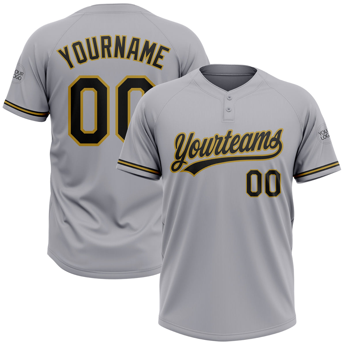 Cheap Custom Black Black Red-Old Gold Two-Button Softball Jersey Free  Shipping – CustomJerseysPro