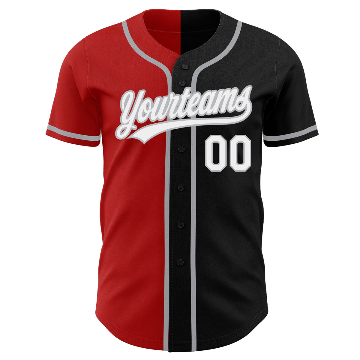 Cheap Custom Red White-Gray Authentic Split Fashion Baseball Jersey Free  Shipping – CustomJerseysPro