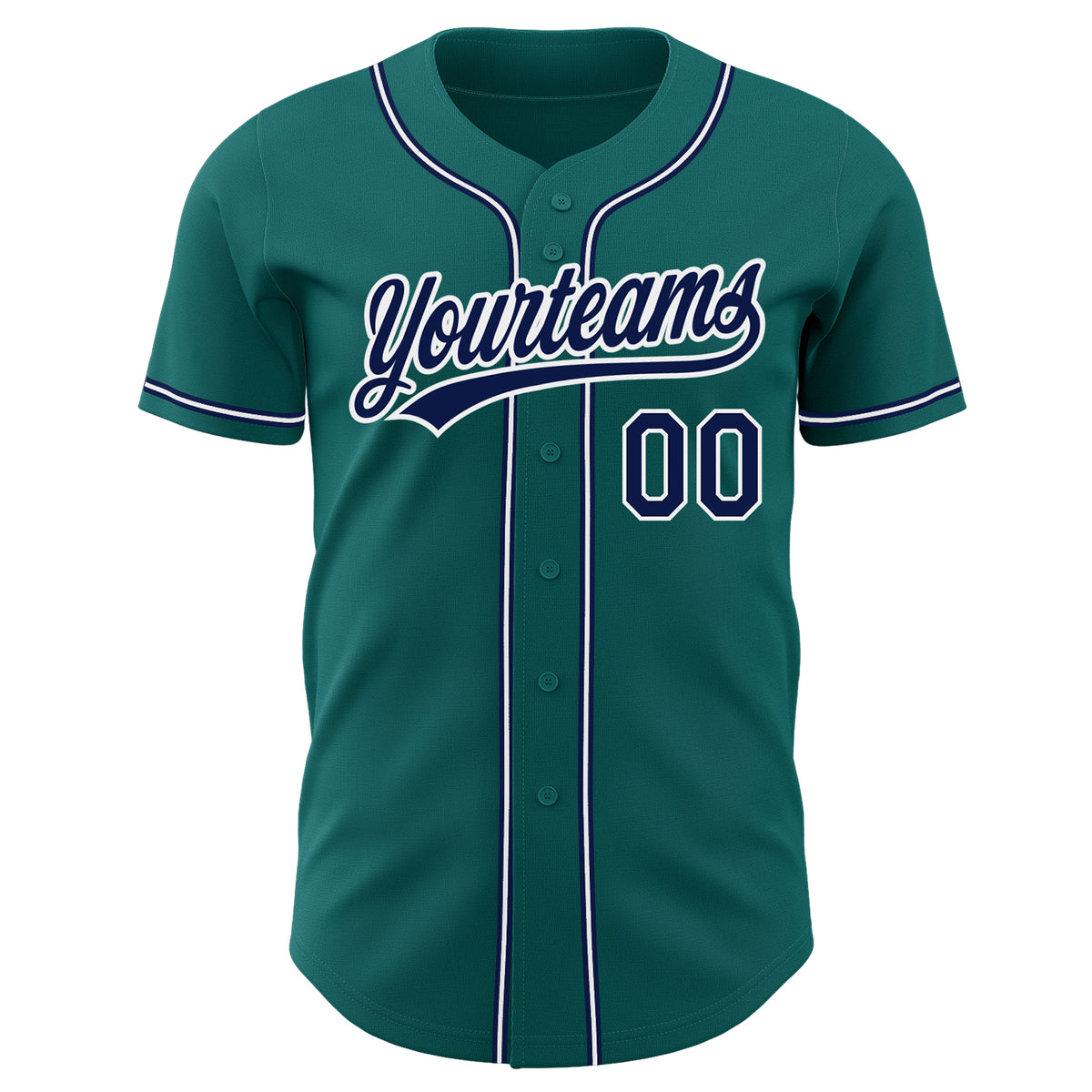 Cheap Custom Brown Teal-White Authentic Baseball Jersey Free