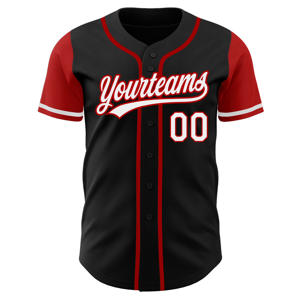 Custom Red White-Black Baseball Jersey – CustomJerseysPro