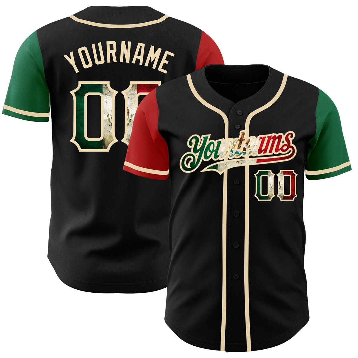 Sale Build Gold Baseball Authentic Black Split Fashion Jersey Kelly Green –  CustomJerseysPro