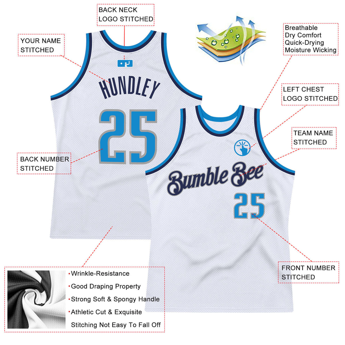 Sale Build Blue Basketball Navy Rib-Knit Jersey Gray – CustomJerseysPro