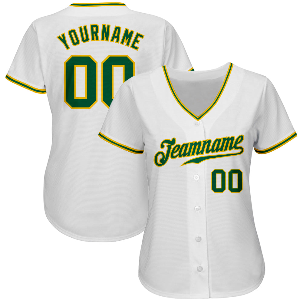 Cheap Custom Kelly Green White-Gold Authentic Baseball Jersey Free Shipping  – CustomJerseysPro