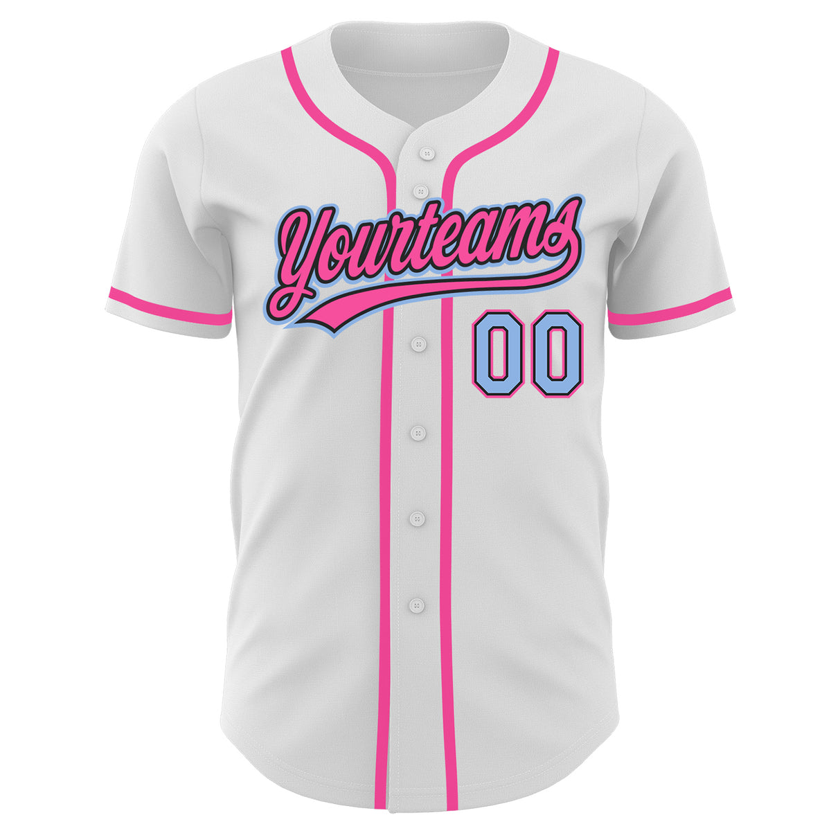 Cheap Custom Pink Light Blue-White 3D Pattern Design Authentic Baseball  Jersey Free Shipping – CustomJerseysPro