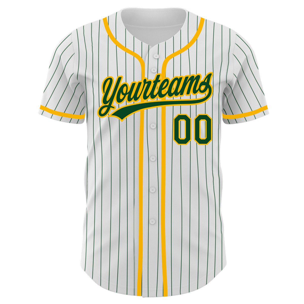 Cheap Custom White Green-Gold Authentic Baseball Jersey Free Shipping –  CustomJerseysPro