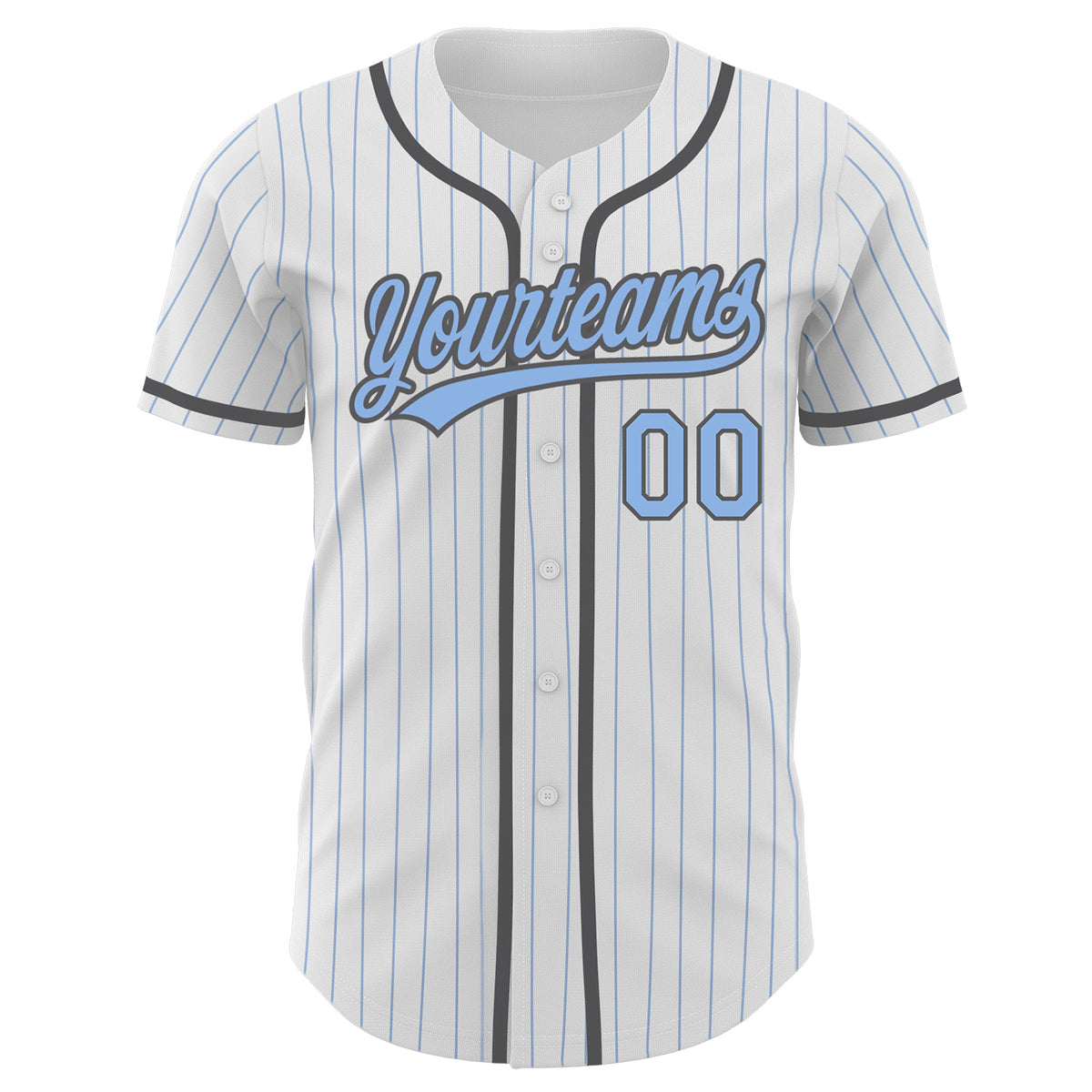 Cheap Custom Light Blue White Pinstripe Royal-White Authentic