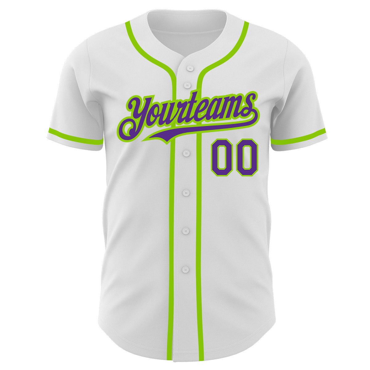 Cheap Custom Neon Green Purple-White Authentic Baseball Jersey Free  Shipping – CustomJerseysPro