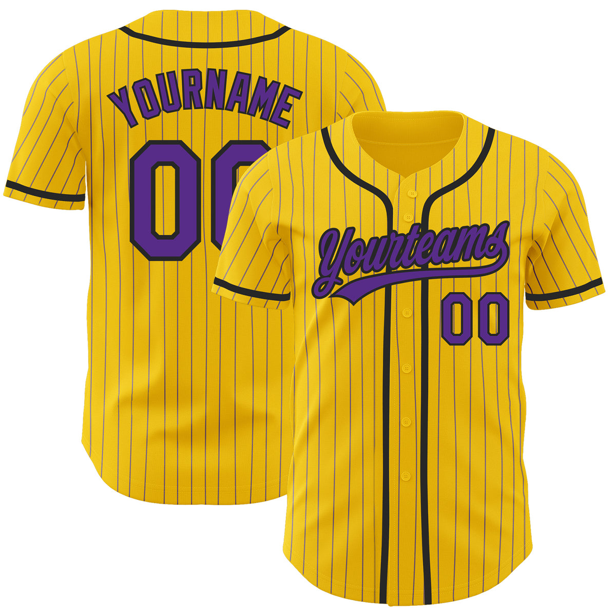 Cheap Custom Black Yellow Pinstripe Light Blue Authentic Baseball Jersey  Free Shipping – CustomJerseysPro