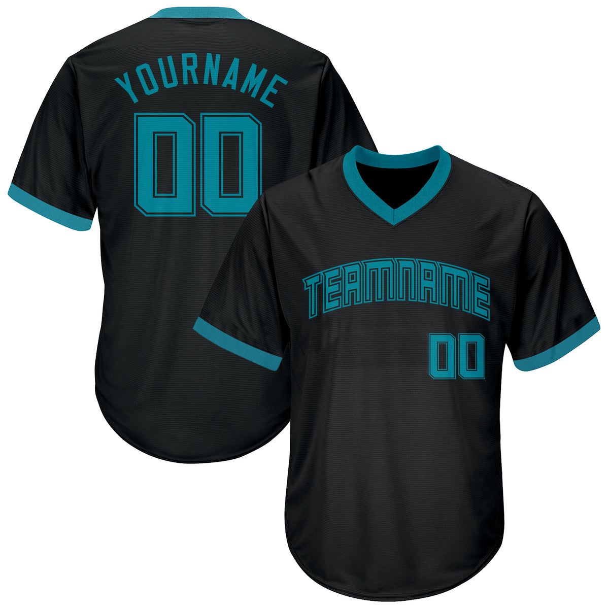 Custom Teal Black-Old Gold Authentic Raglan Sleeves Baseball Jersey Sale –  UKSN INC