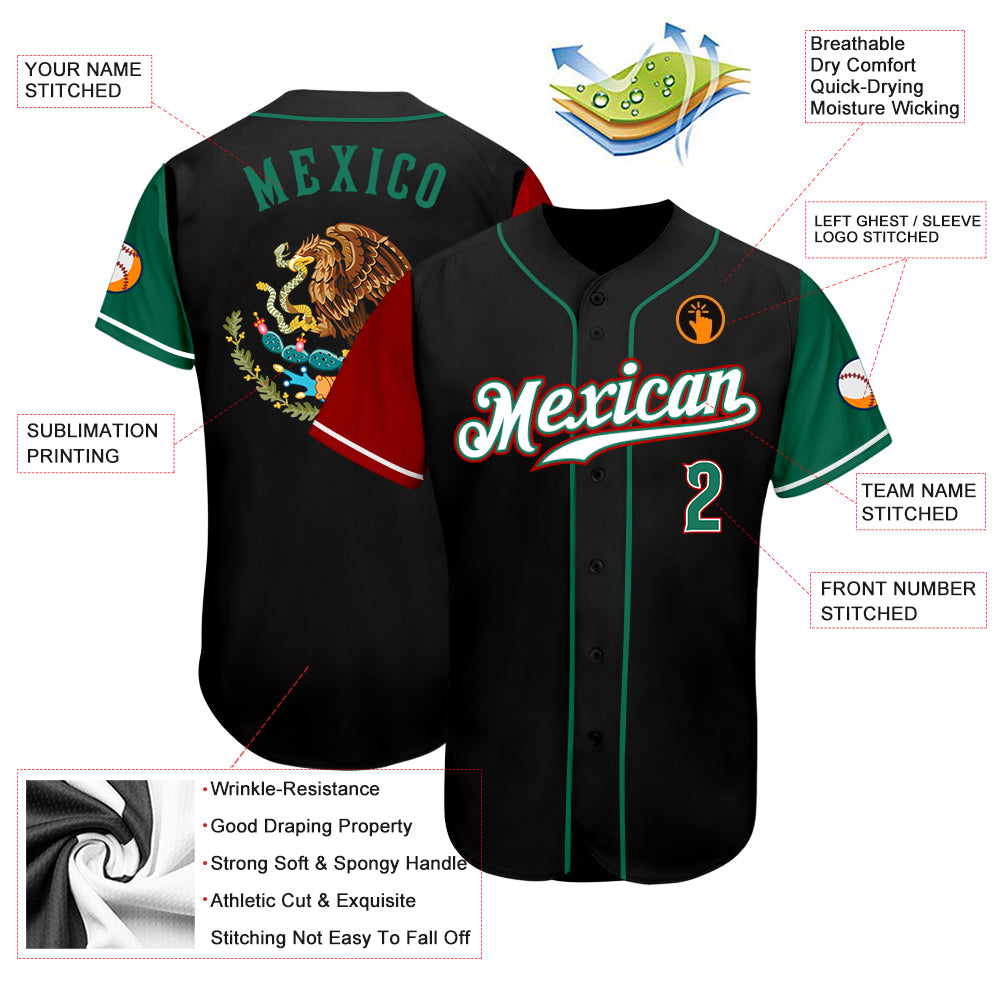 Mexico Baseball Jersey 3d Print Mesh Custom Name Baseball Shirt