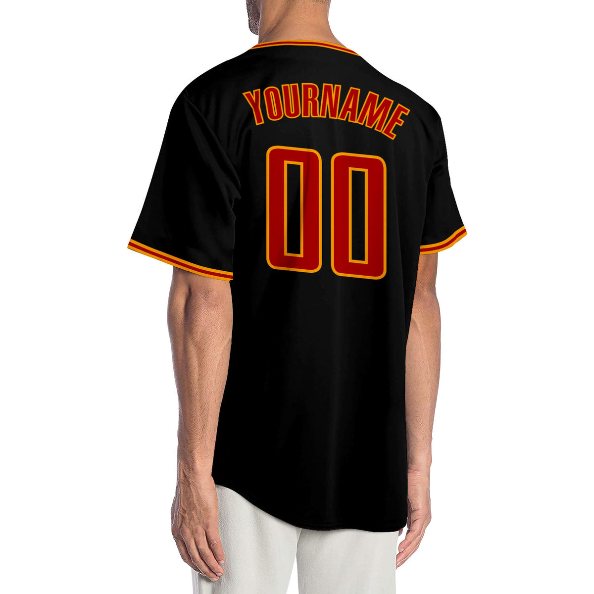 Cheap Custom Gold Black-Red Authentic Baseball Jersey Free Shipping –  CustomJerseysPro