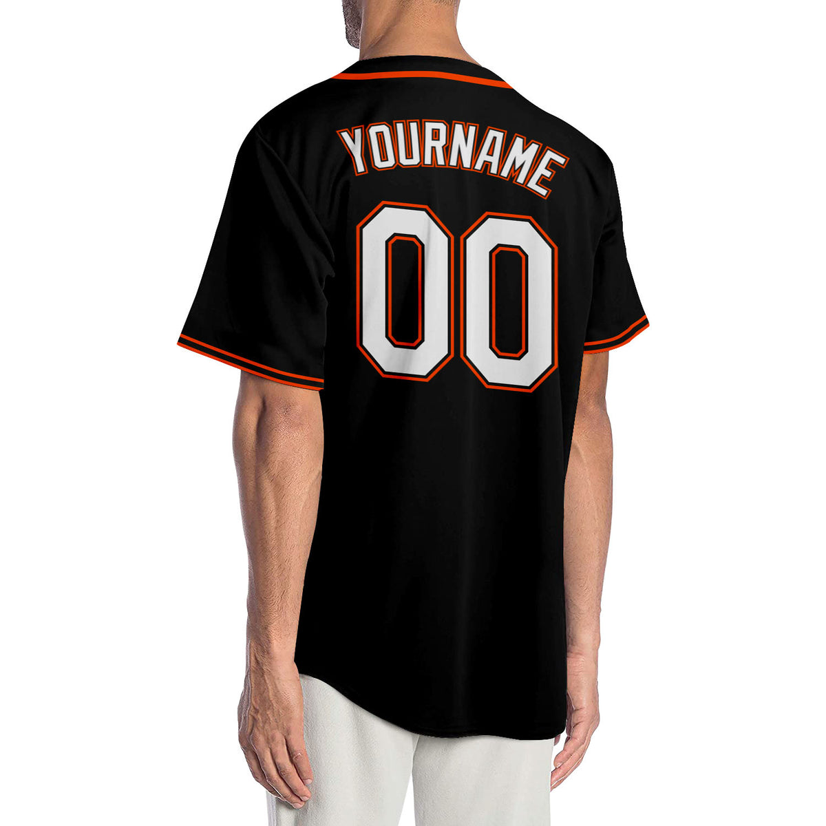 Custom Orange Black Strip Black-White Authentic Baseball Jersey Discount