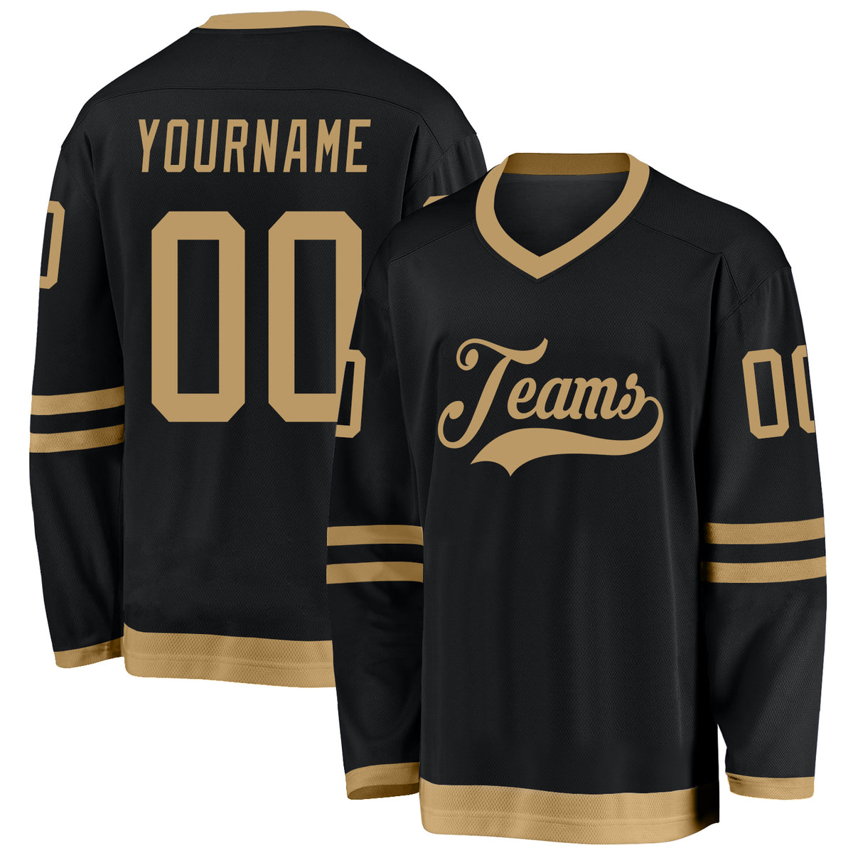 Cheap Custom Orange Black-Old Gold Hockey Jersey Free Shipping –  CustomJerseysPro