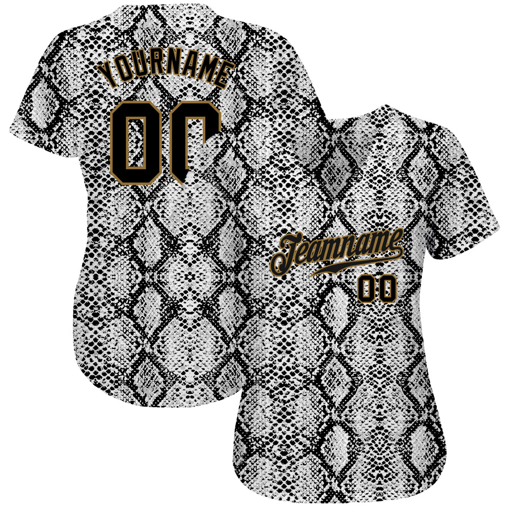 Cheap Custom Gold Gold-Black 3D Pattern Design Authentic Baseball Jersey  Free Shipping – CustomJerseysPro