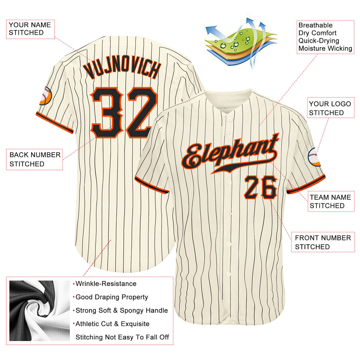 Custom Orange Purple-White Authentic Baseball Jersey Sale – UKSN INC