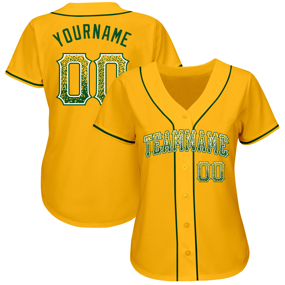 Cheap Custom Gold Green Gray-White Authentic Split Fashion Baseball Jersey  Free Shipping – CustomJerseysPro