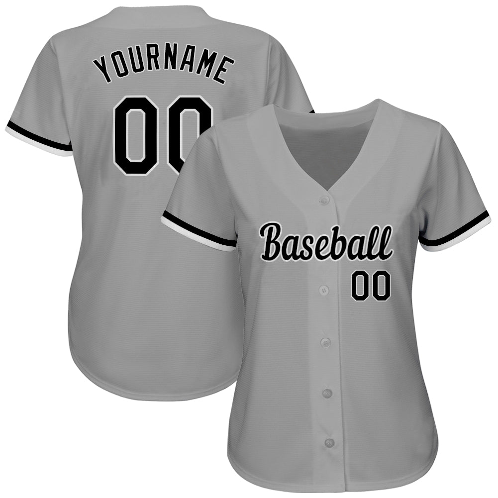 Custom Gray White-Cream Authentic Baseball Jersey Discount