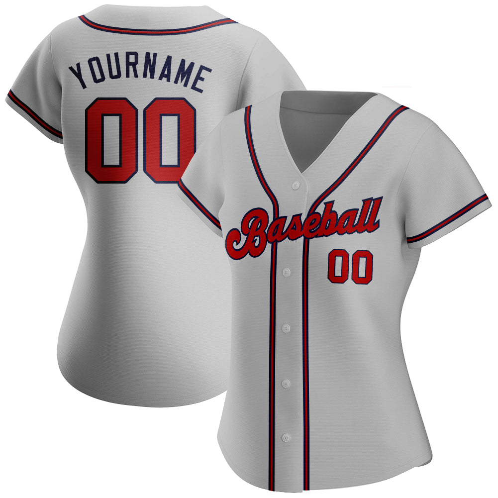 Sale Build Navy Baseball Authentic Red Jersey Red – CustomJerseysPro